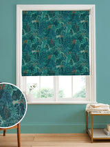 Next Graham & Brown Majestic Green New Eden 100% Cotton Roman Blind- Buy online at McGrocer