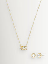 Next COACH Gold Tone Signature Necklace and Earrings Set- Buy online at McGrocer