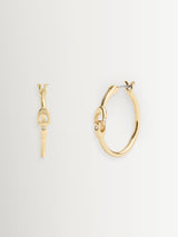 Next COACH Gold Tone Signature Hoop Earrings- Buy online at McGrocer
