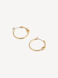 COACH Gold Tone Signature Hoop Earrings - British product