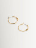 COACH Gold Tone Signature Hoop Earrings - British product
