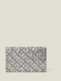 Accessorize Silver Tianna embellished clutch bag (British brand)
