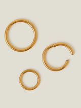 Next Accessorize Gold Tone 14ct Surgical Steel Hoop Earrings 3 Pack- Buy online at McGrocer