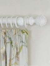 Next Laura Ashley White 40mm Wood Rose Curtain Pole- Buy online at McGrocer