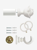 Laura Ashley white wood rose curtain pole 40mm - British product