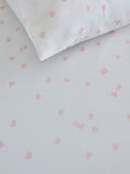 Heart print fitted sheet pillowcase set for single bed imported from UK