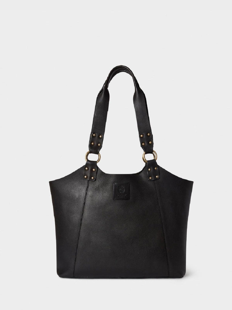 Osprey London Monterrey black leather tote bag (British brand)