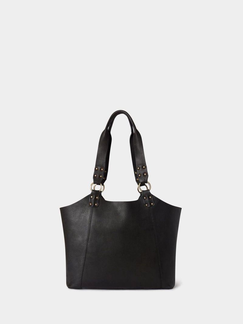 Osprey London Monterrey black leather tote bag (British brand)