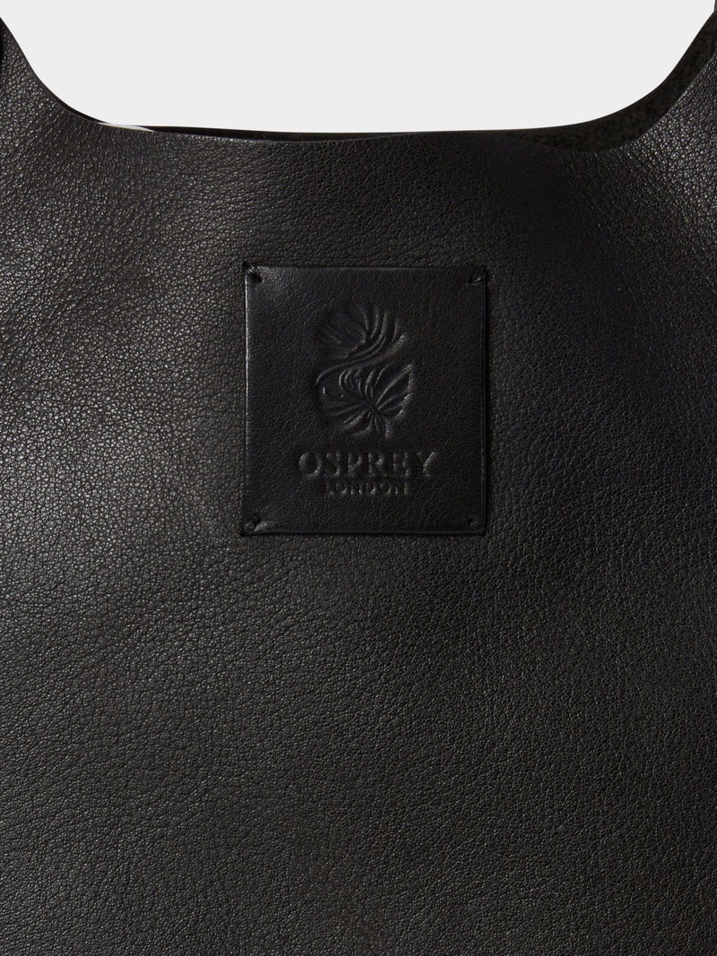 Osprey London Monterrey black leather tote bag (British brand)