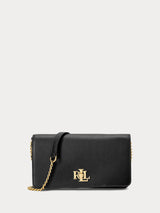Next Lauren Ralph Lauren Black Turn-Lock Tech Case Leather Cross-Body Bag- Buy online at McGrocer