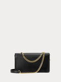Lauren Ralph Lauren black turn-lock leather cross-body bag, UK version