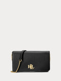 Lauren Ralph Lauren black turn-lock leather cross-body bag, UK version