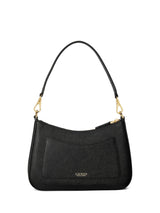 Next Lauren Ralph Lauren Black Danni Crosshatch Leather Medium Shoulder Bag- Buy online at McGrocer