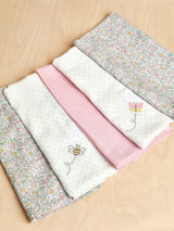 Next JoJo Maman Bébé Vintage Floral Embroidered Muslin Baby Cloths 5-Pack- Buy online at McGrocer