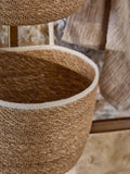 Neutral seagrass set of 3 storage baskets, UK version