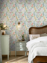 Next Laura Ashley Multi Elston Garden Wallpaper Sample A4- Buy online at McGrocer