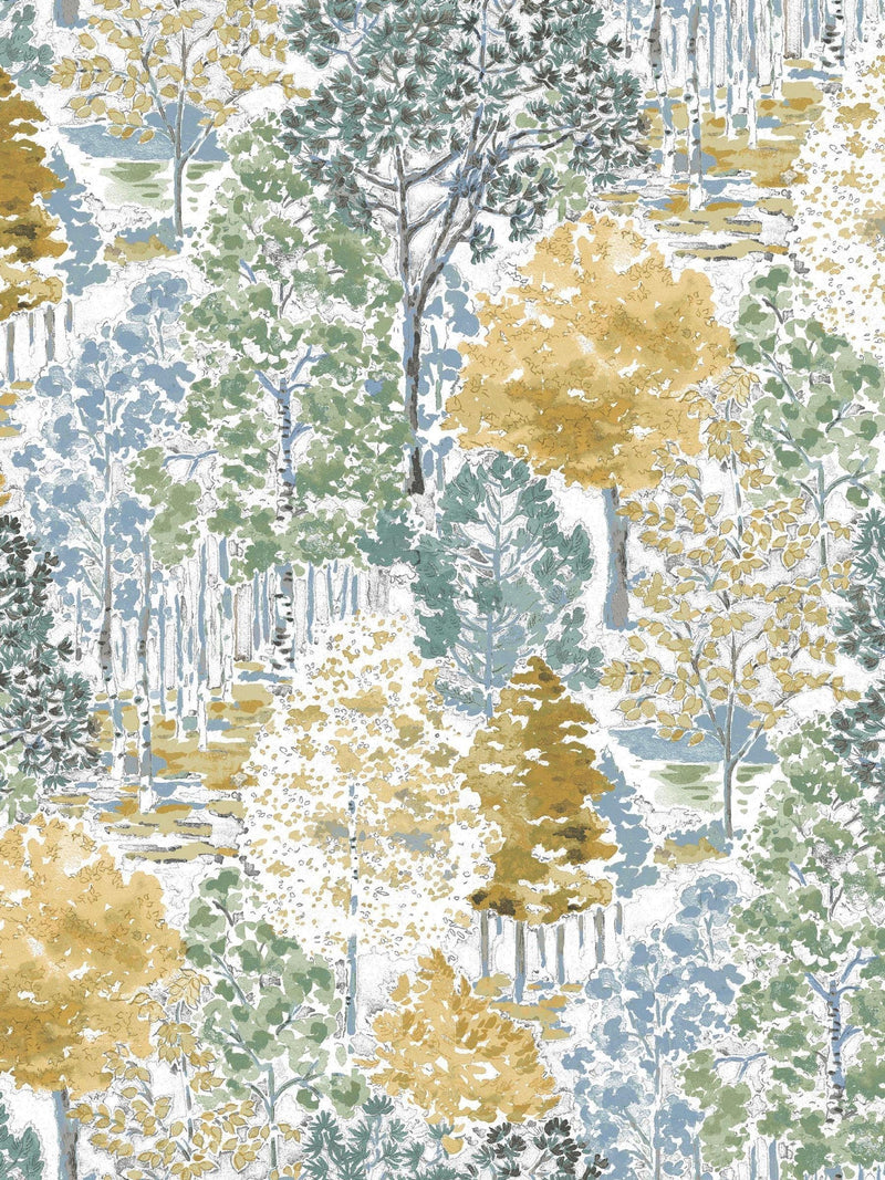 Laura Ashley wallpaper sample Ochre Yellow Bernwood A4, imported from the UK