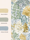 Laura Ashley wallpaper sample Ochre Yellow Bernwood A4, imported from the UK