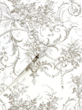 Laura Ashley Tuileries wallpaper sample dark dove grey A4 - British product