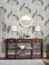 Next Laura Ashley Belvedere Sage Green Wallpaper Sample A4- Buy online at McGrocer