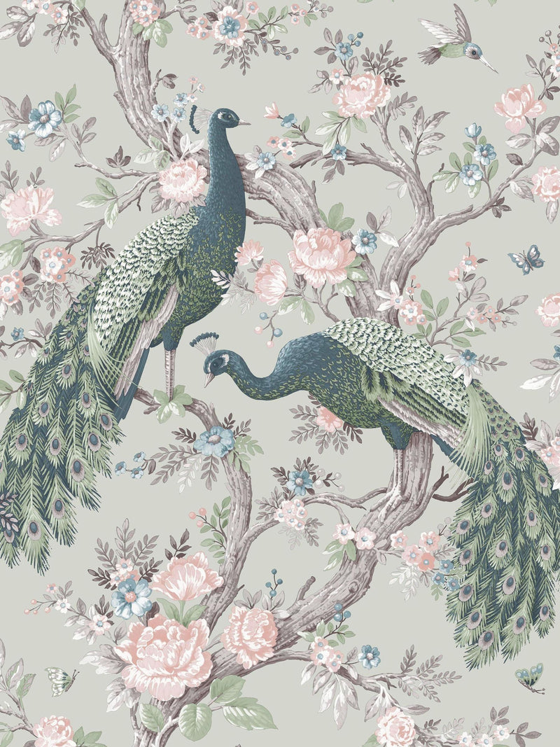 Laura Ashley wallpaper sample Sage Green Belvedere A4, UK version