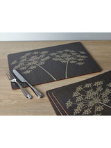 Next Creative Tops Set of 4 Black Large Cork Backed Placemats with Art Print- Buy online at McGrocer