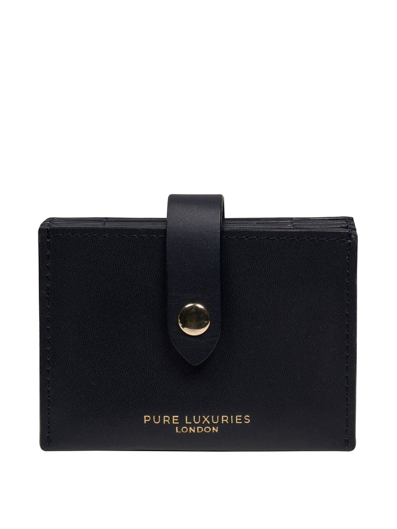 Pure Luxuries London blue Allie leather card holder, UK version