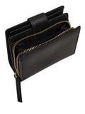 Pure Luxuries London black leather bi-fold purse - British product