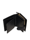 Pure Luxuries London black leather bi-fold purse - British product