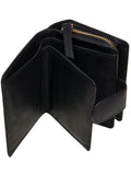 Pure Luxuries London black leather bi-fold purse - British product