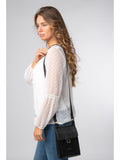 Pure Luxuries London black Erma leather cross-body bag, imported from the UK