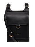 Pure Luxuries London black Erma leather cross-body bag, imported from the UK