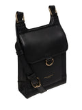 Pure Luxuries London black Erma leather cross-body bag, imported from the UK
