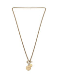AllSaints gold tone disc pendant necklace, UK version