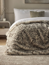 Next Grey Snow Leopard Print Faux Fur Throw- Buy online at McGrocer