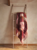 Orange Cosy Check Throw recycled polyester, UK version