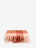 Orange Cosy Check Throw recycled polyester, UK version