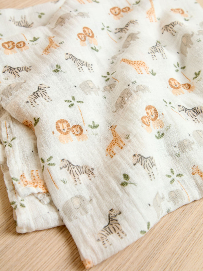 JoJo Maman Bébé safari extra large muslin cloth 120x120cm (British brand)