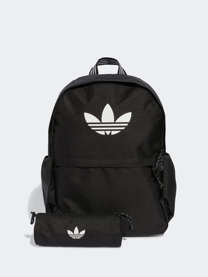 adidas Originals black backpack with pencil case (British brand)