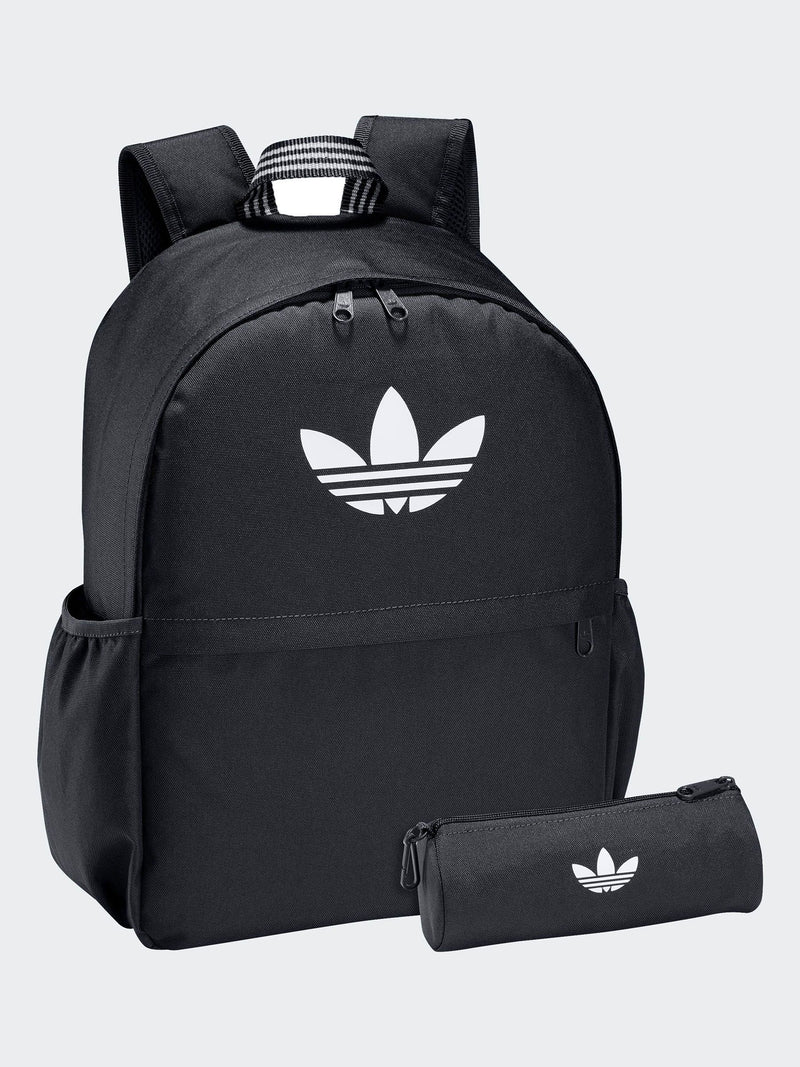 adidas Originals black backpack with pencil case (British brand)