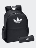 adidas Originals black backpack with pencil case (British brand)