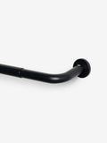 Black room darkening 28mm curtain pole kit (British brand)