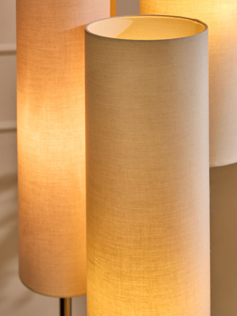 Rico 3-light floor lamp champagne gold (British brand)