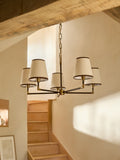 Bentham 5 light chandelier with brass finish - British product