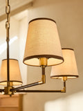 Bentham 5 light chandelier with brass finish - British product