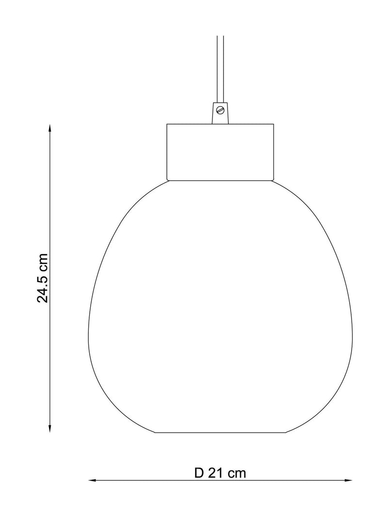 Multi Elodie pendant light shade confetti glass 24.5cm (British brand)