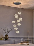Chrome Fiori 10 light cluster ceiling light 40cm - British product