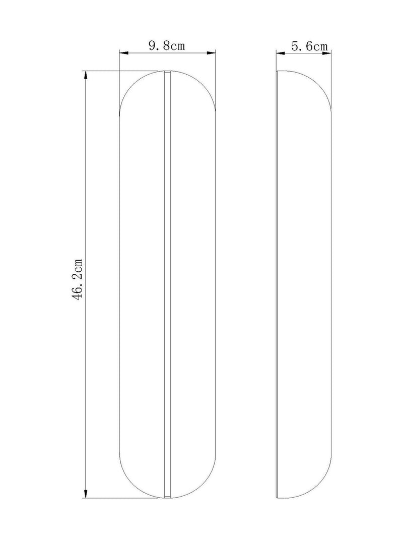 Ebro brass wall light with 46cm height - British product