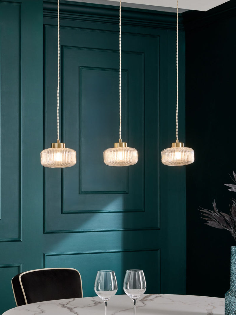 Brass Lexington pendant ceiling light, imported from the UK