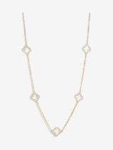 Next Jon Richard White Plated Mother of Pearl Clover Necklace 457mm Chain- Buy online at McGrocer